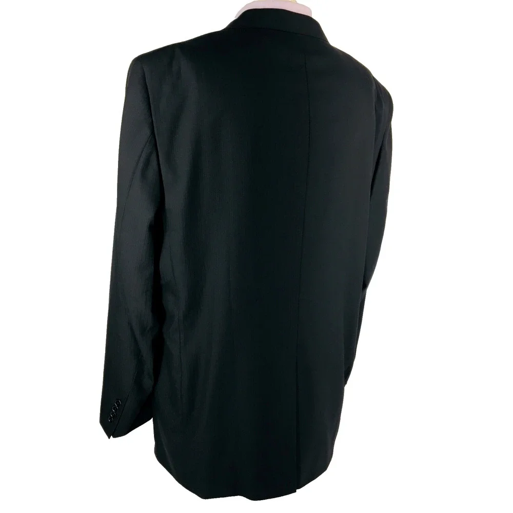 50XL Jos A Bank Signature Gold Mens Recent 2 Bttn 100% Wool Suit Black Pants 48